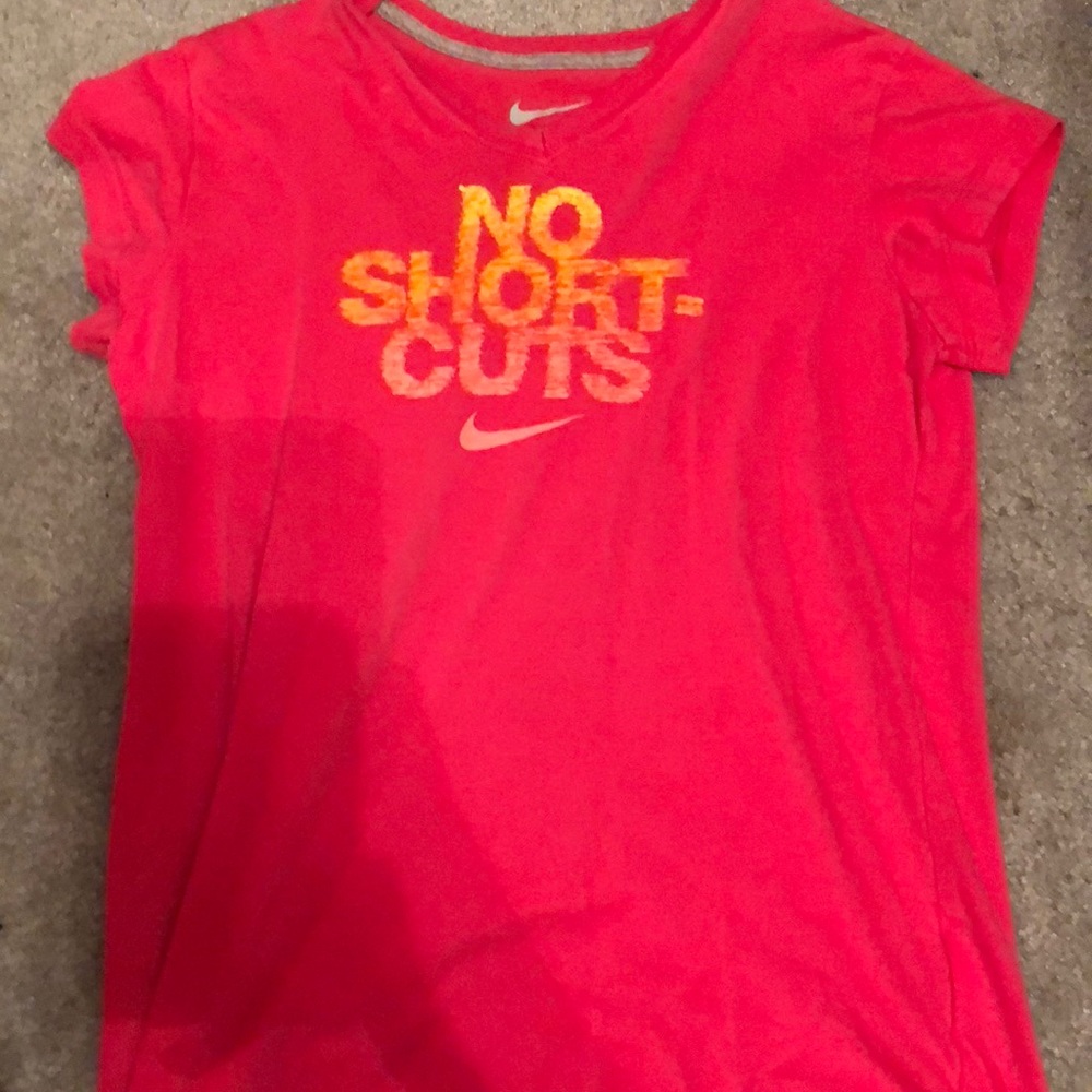 Pink nike shirt. Size large.